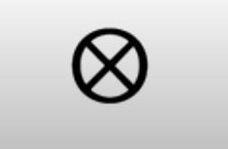 circle with an x inside